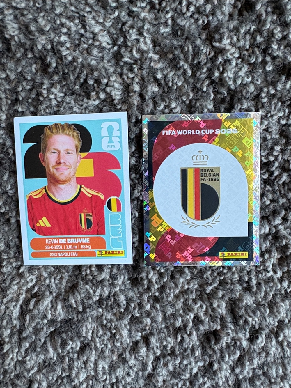 Panini Kevin De Bruyne Sticker - Red, Black, Cyan